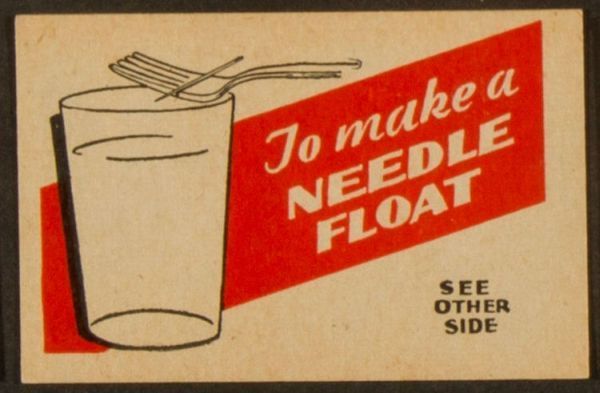 To Make A Needle Float